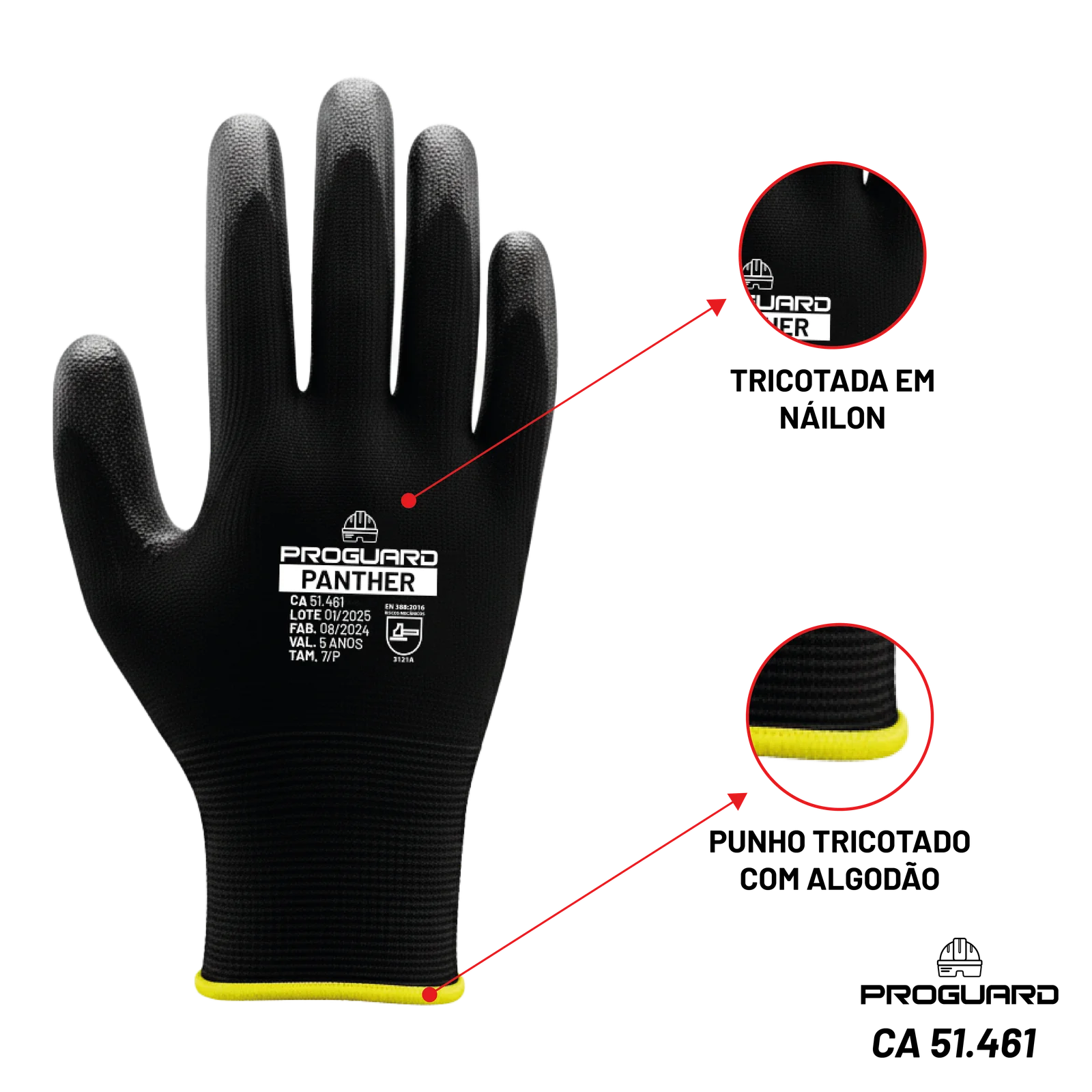 PROGUARD - Luva PU PANTHER - Vista Lateral
